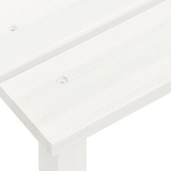 Adirondack-Gartenstuhl mit Tisch Massivholz Tanne Weiß