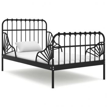 ARDEBO.de - Ausziehbett Schwarz Metall 80x130/200 cm