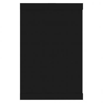 Würfelregale 2 Stk. Schwarz 60x15x23 cm Holzwerkstoff