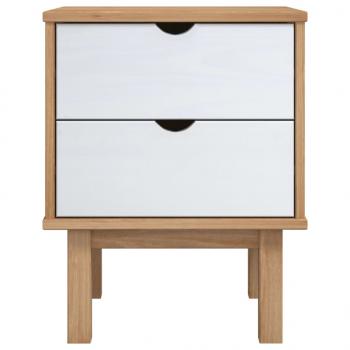 Nachttisch OTTA Braun & Weiß 45x39x57 cm Massivholz Kiefer