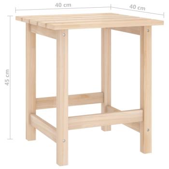 Adirondack-Gartenstuhl mit Tisch Massivholz Tanne