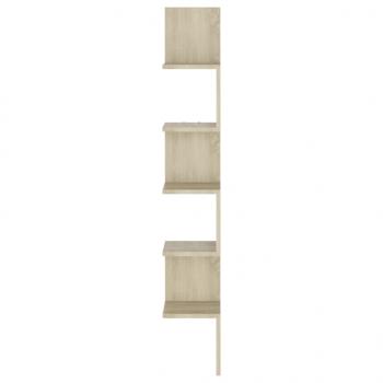 Wand-Eckregal Sonoma-Eiche 20x20x127,5 cm Holzwerkstoff