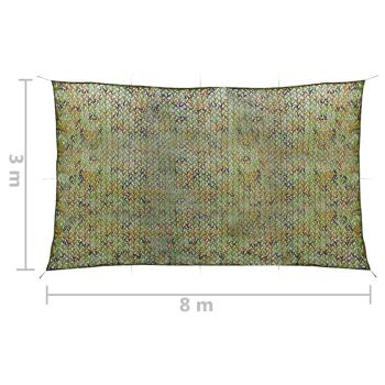 Tarnnetz mit Aufbewahrungstasche 3x8 m Grün