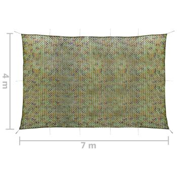 Tarnnetz mit Aufbewahrungstasche 4x7 m Grün