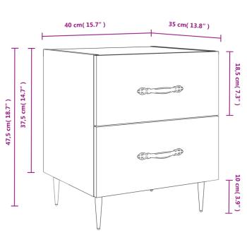 Nachttisch Sonoma-Eiche 40x35x47,5 cm Holzwerkstoff