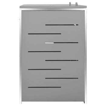 Mülltonnenbox für 2 Tonnen 138x77,5x115,5 cm Edelstahl