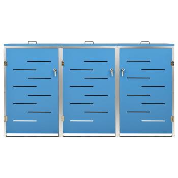 Mülltonnenbox für 3 Tonnen 207x77,5x112,5 cm Edelstahl
