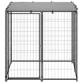 Hundezwinger 110x110x110 cm Stahl Schwarz