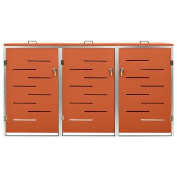 Mülltonnenbox für 3 Tonnen 207x77,5x112,5 cm Edelstahl