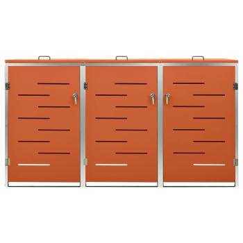 Mülltonnenbox für 3 Tonnen 207x77,5x112,5 cm Edelstahl