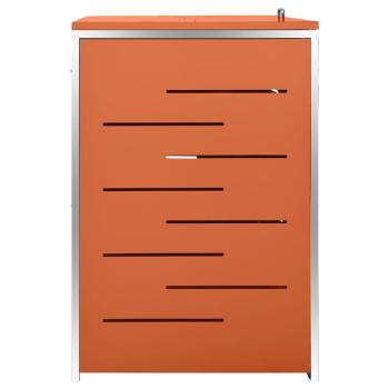 Mülltonnenbox für 4 Tonnen 276,5x77,5x112,5 cm Edelstahl