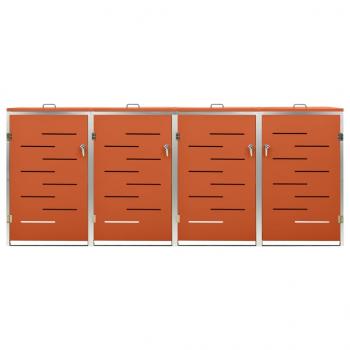 Mülltonnenbox für 4 Tonnen 276,5x77,5x112,5 cm Edelstahl