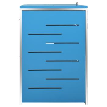 Mülltonnenbox für 4 Tonnen 276,5x77,5x112,5 cm Edelstahl