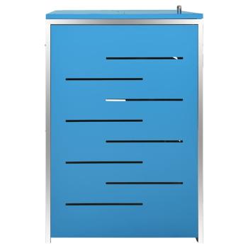 Mülltonnenbox für 4 Tonnen 276,5x77,5x112,5 cm Edelstahl