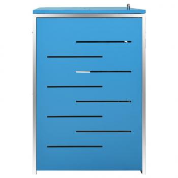 Mülltonnenbox für 4 Tonnen 276,5x77,5x112,5 cm Edelstahl