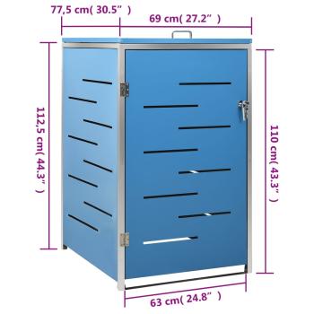 Mülltonnenbox für 1 Tonne 69x77,5x112,5 cm Edelstahl