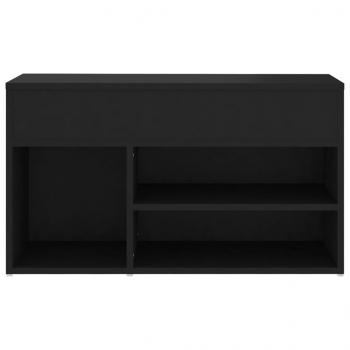Schuhbank Schwarz 80x30x45 cm Holzwerkstoff