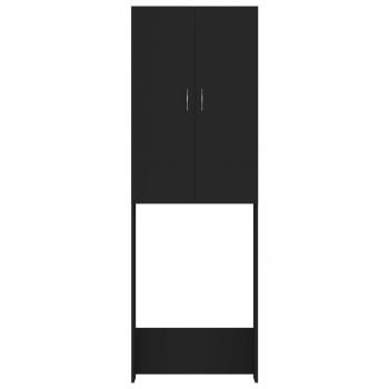 Waschmaschinenschrank Schwarz 64x25,5x190 cm