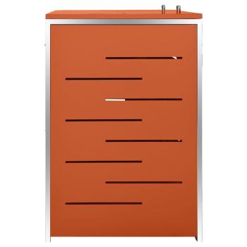 Mülltonnenbox für 2 Tonnen 138x77,5x115 cm Edelstahl