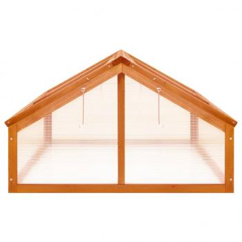 Gewächshaus Braun 114x80x50 cm Tannenholz