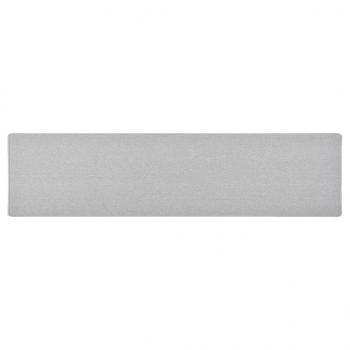 ARDEBO.de - Teppichläufer Hellgrau 50x200 cm
