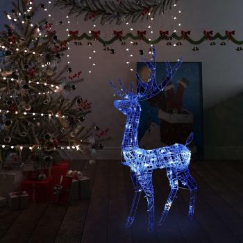 ARDEBO.de - LED-Rentier Acryl Weihnachtsdekoration 140 LEDs 120 cm Blau