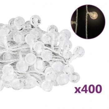 Lichterkette Kugeln 40 m 400 LED Warmweiß 8 Funktionen