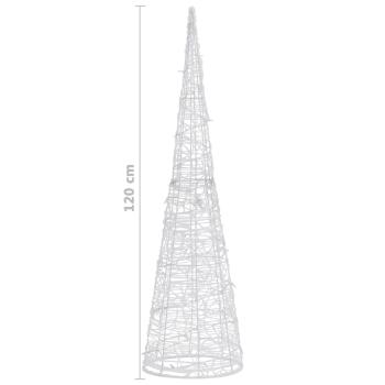 ARDEBO.de - LED-Kegel Acryl Weihnachtsdeko Pyramide Bunt 120 cm