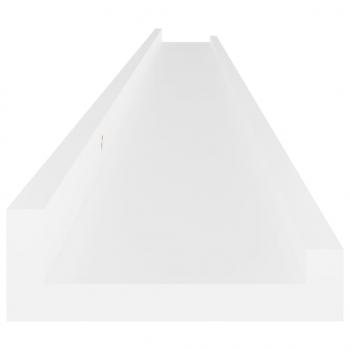 Wandregale 4 Stk. Weiß 115x9x3 cm