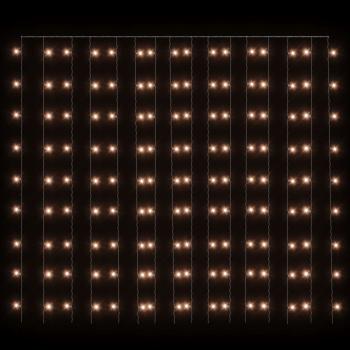 LED-Lichtervorhang 3x3 m 300 LED Warmweiß 8 Funktionen