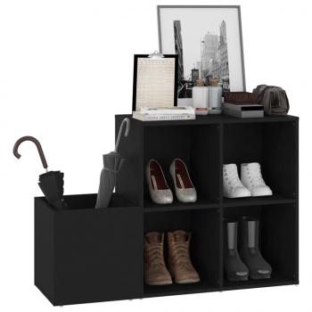 Flur-Schuhschrank Schwarz 105x35,5x70 cm Holzwerkstoff