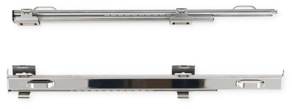 Amica 00204 Teleskop-Auszugsschienen-Paar, Voll+Stop, für 65l Backraum