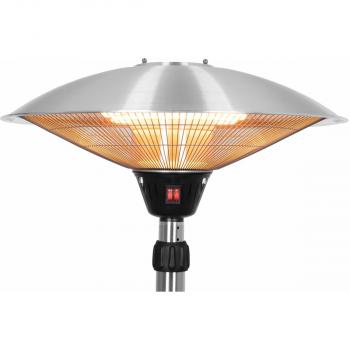 Eurom PD2101 XXL Elektrische Terrassenheizung, 2100W, IP44, 225cm Hoch, Silber (335545)