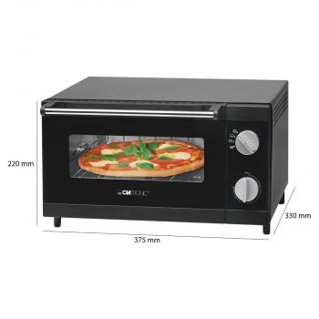 Clatronic MPO 3520 Multi Pizza-Ofen, 1000 W, 12 Liter Backraum, Ober- und Unterhitze, schwarz