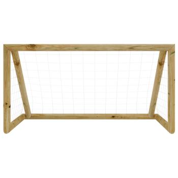Fußballtor mit Netz 160x80x100 cm Kiefernholz Imprägniert