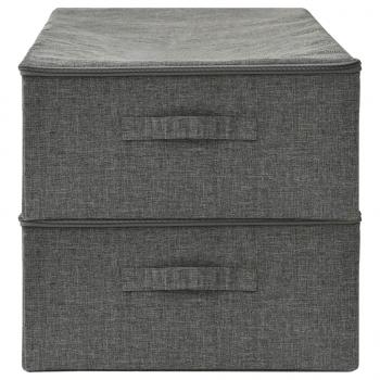 Aufbewahrungsboxen 2 Stk. Stoff 70x40x18 cm Anthrazit