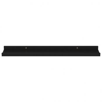 Wandregale 4 Stk. Schwarz 60x9x3 cm