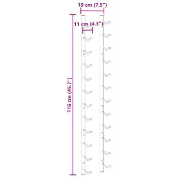 Wandregale 4 Stk. Betongrau 60x9x3 cm