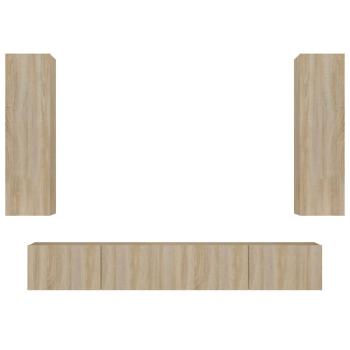 4-tlg. TV-Schrank-Set Sonoma-Eiche Holzwerkstoff