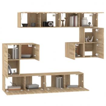 TV-Wandschrank Sonoma-Eiche Holzwerkstoff