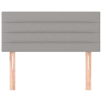 Kopfteil Hellgrau 100x5x78/88 cm Stoff