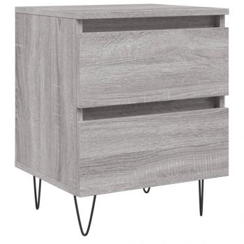 ARDEBO.de - Nachttisch Grau Sonoma 40x35x50 cm Holzwerkstoff
