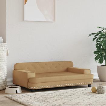 ARDEBO.de - Hundebett Braun 90x53x30 cm Samt
