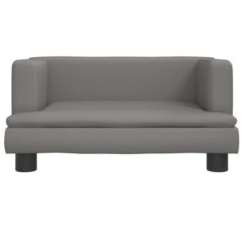 Hundebett Grau 60x40x30 cm Kunstleder