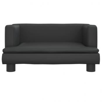 Hundebett Schwarz 60x40x30 cm Kunstleder