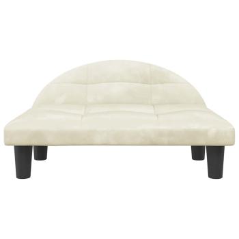 Hundebett Creme 70x52x30 cm Samt