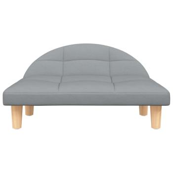 Hundebett Hellgrau 70x52x30 cm Stoff