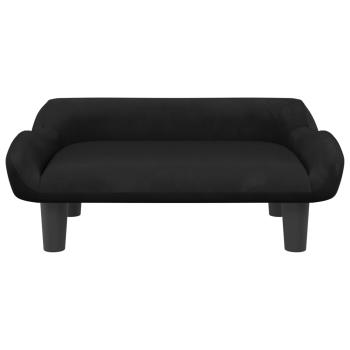 Hundebett Schwarz 70x40x24 cm Samt