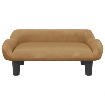 Hundebett Braun 70x40x24 cm Samt