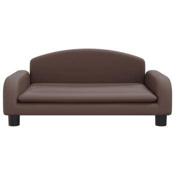 Hundebett Braun 70x45x30 cm Kunstleder